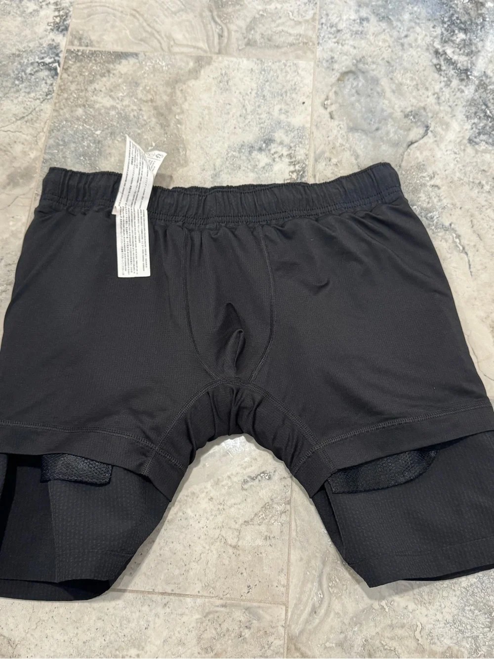 Hollister Black Swim Trunks with White Drawstring